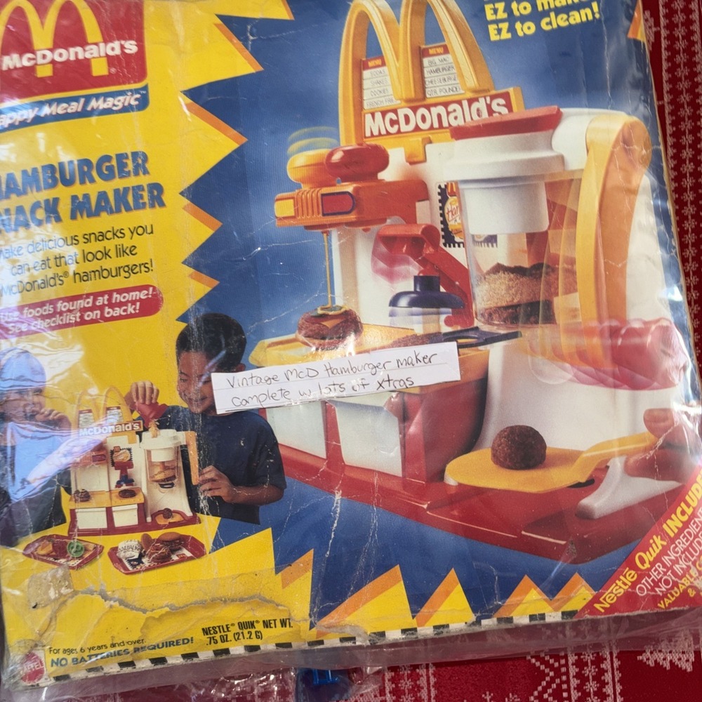 McDonald's Happy Meal Magic Snack Maker Hamburger French Fry Drink Fountain 1993